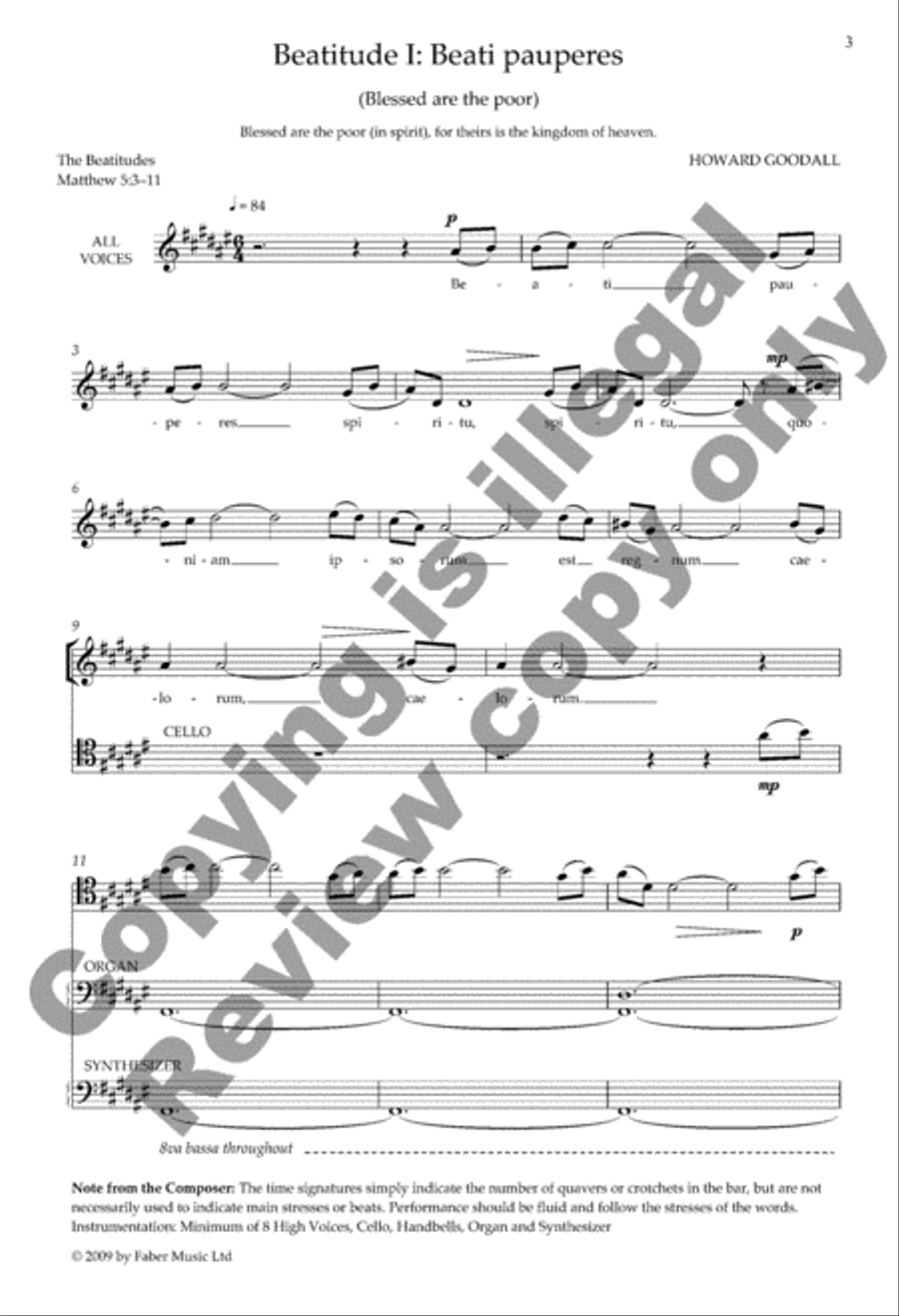 Beatitude I: Beati pauperes (Blessed are the poor) SSA scores gallery preview page 2