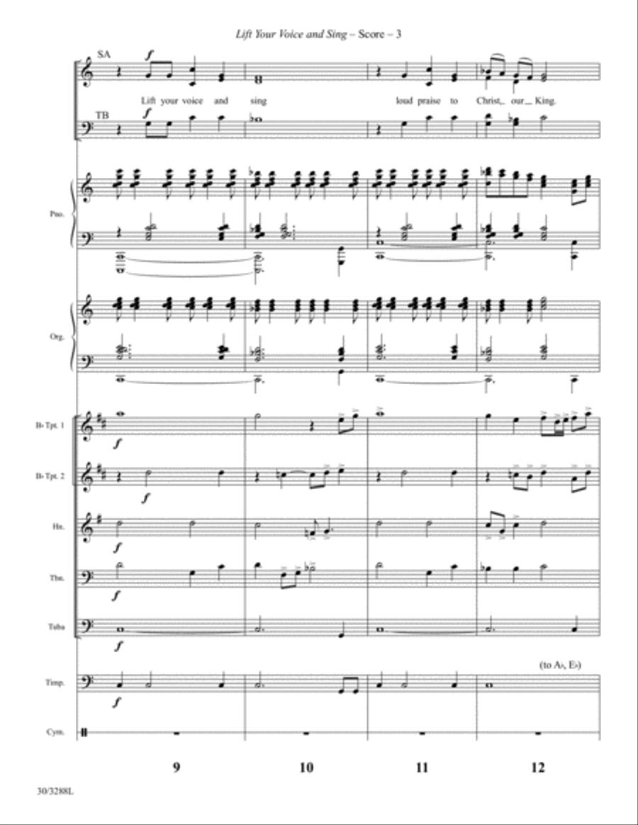 Lift Your Voice and Sing - Instrumental Ensemble Score and Parts Choir scores gallery preview page 6