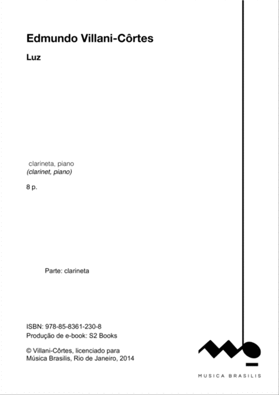 Luz (clarineta e piano) Woodwind Duet scores gallery preview page 2