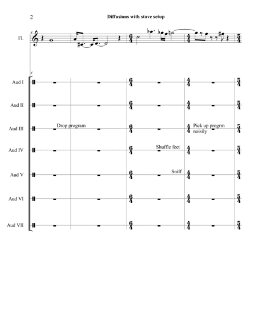 Diffusions for Flute (1978) Flute Solo scores gallery preview page 2