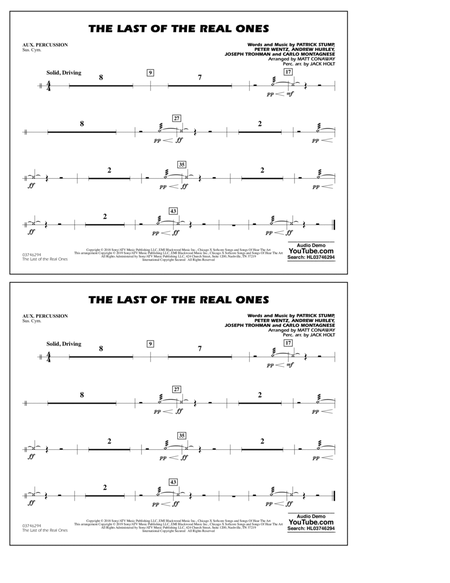 Last of the Real Ones (arr. Matt Conaway) - Aux Percussion