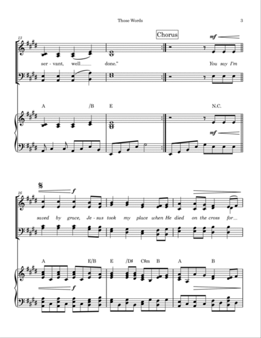 Those Words Those Words 4-Part scores gallery preview page 3