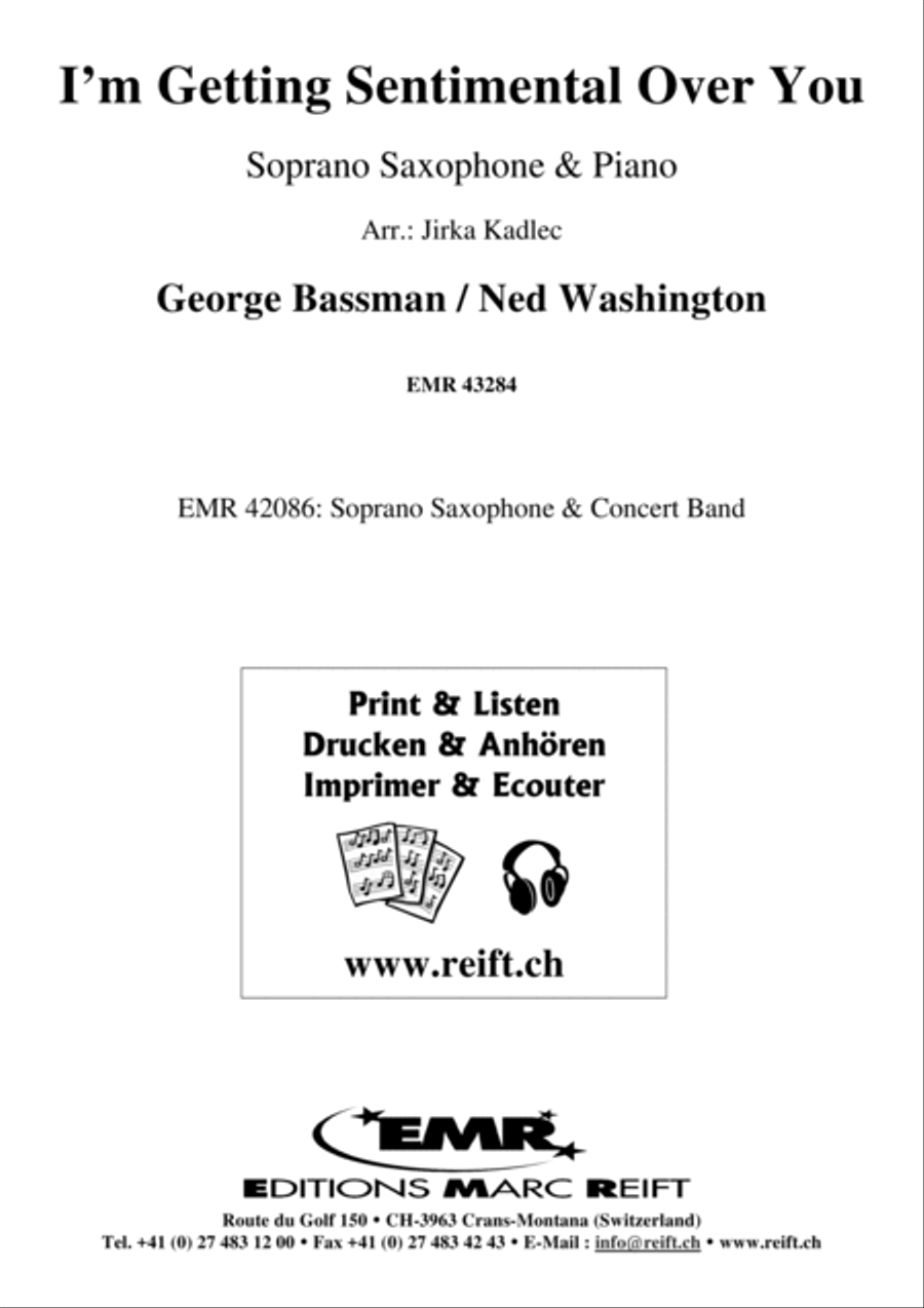 I'm Getting Sentimental Over You Soprano Saxophone scores gallery preview page 1
