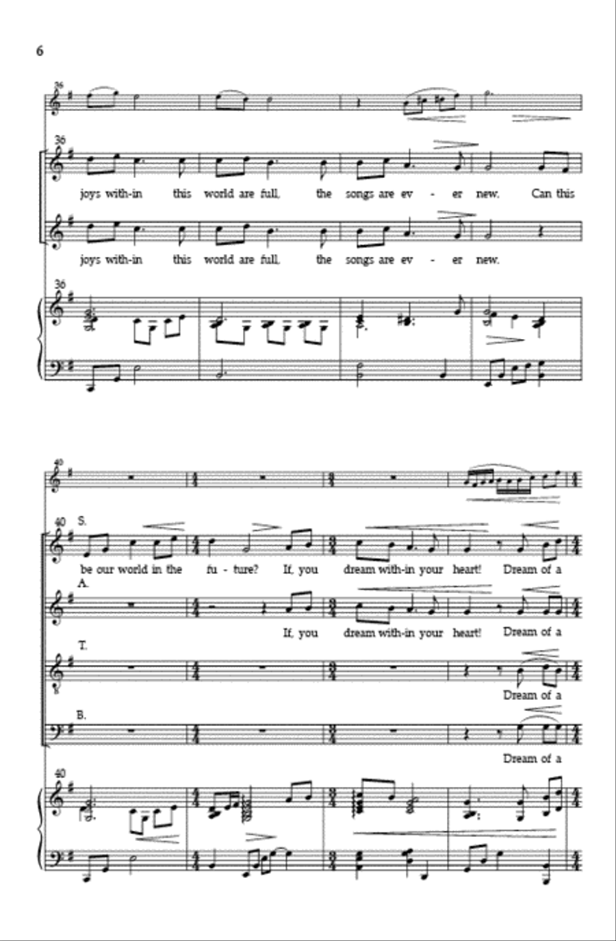 The World of Our Dreams Divisi scores gallery preview page 5
