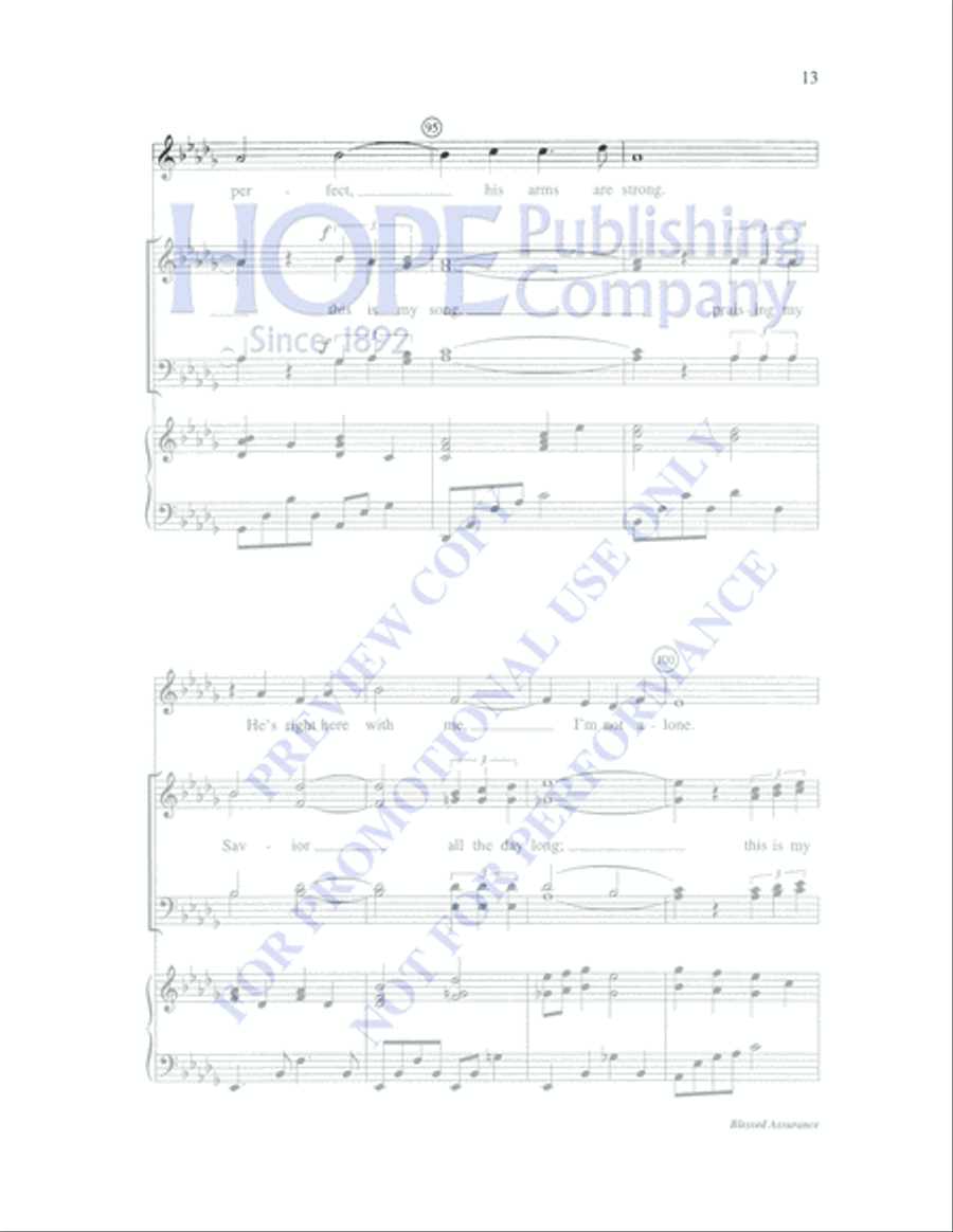 Blessed Assurance 4-Part scores gallery preview page 13