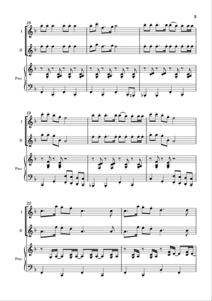 Jingle Tingles! Flute Duet scores gallery preview page 3