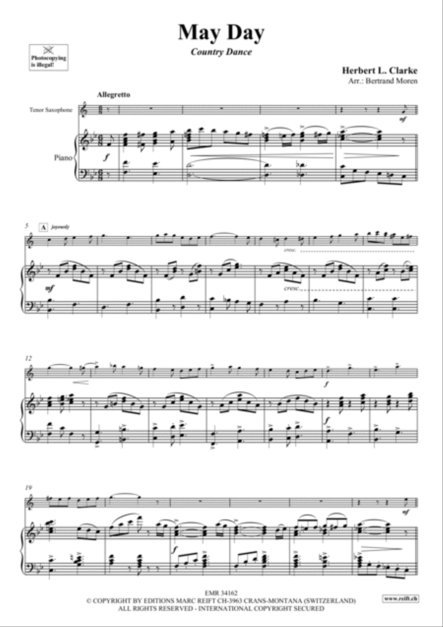 May Day Tenor Saxophone scores gallery preview page 3