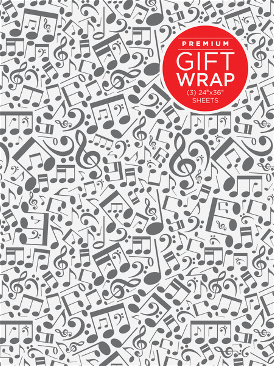Hal Leonard Wrapping Paper – Music Notes Theme School and Community scores gallery preview page 1