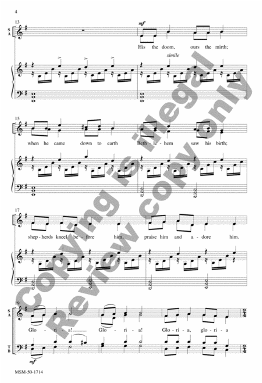 On This Day Earth Shall Ring 4-Part scores gallery preview page 4