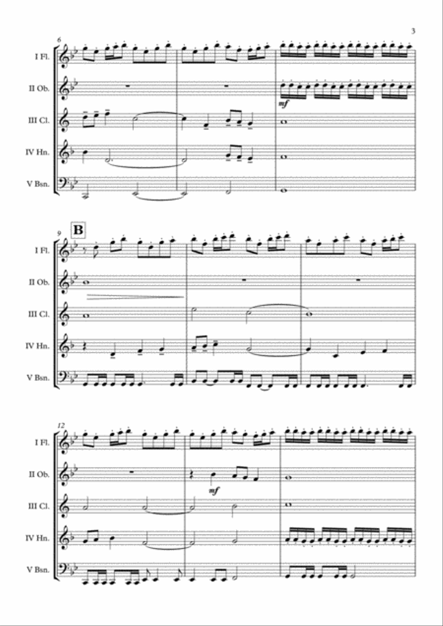 For The Cause Woodwind Quintet scores gallery preview page 4
