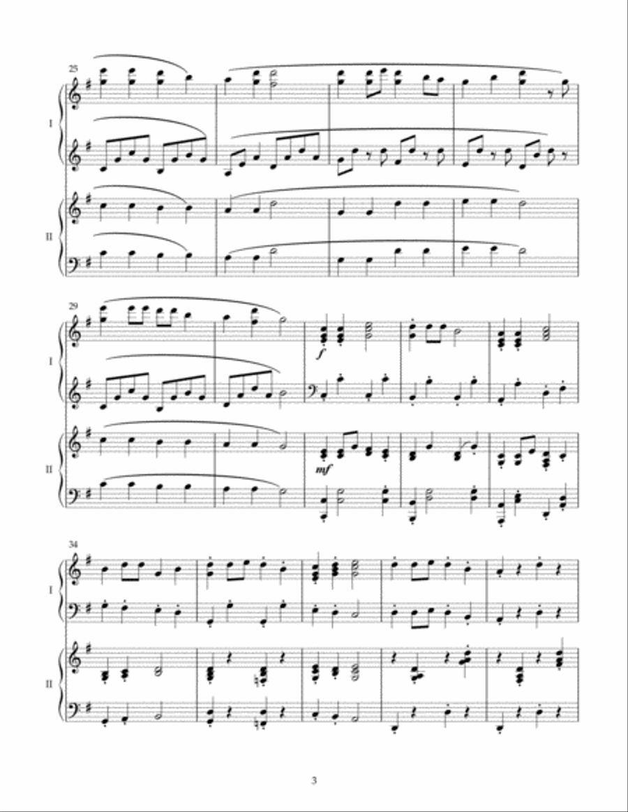 Up On the House Top 2 Pianos, 4-Hands scores gallery preview page 3