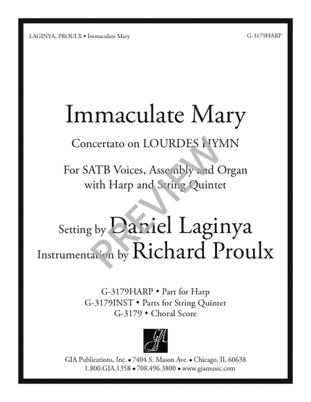 Immaculate Mary - Harp edition