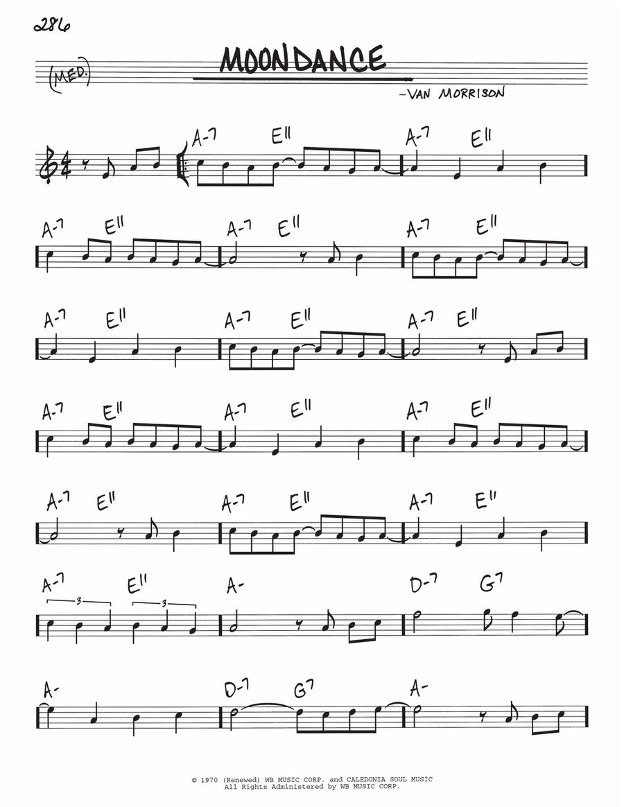 Moondance Piano scores gallery preview page 1