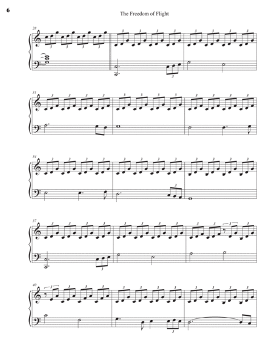 The Freedom of Flight Piano Solo scores gallery preview page 6