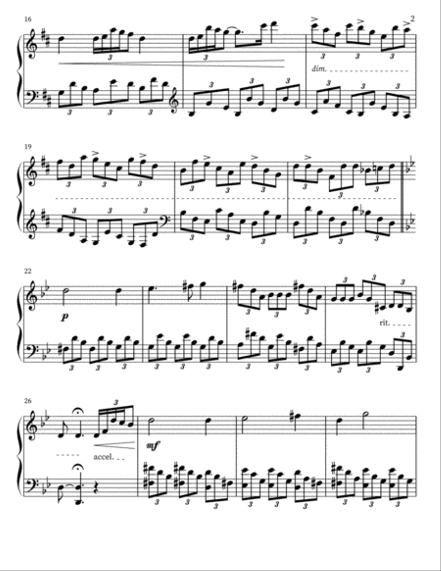 Brand new day Piano Solo scores gallery preview page 2