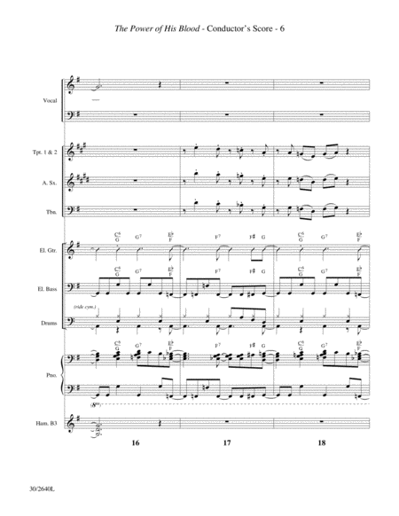 The Power of His Blood - Instrumental Score and Parts