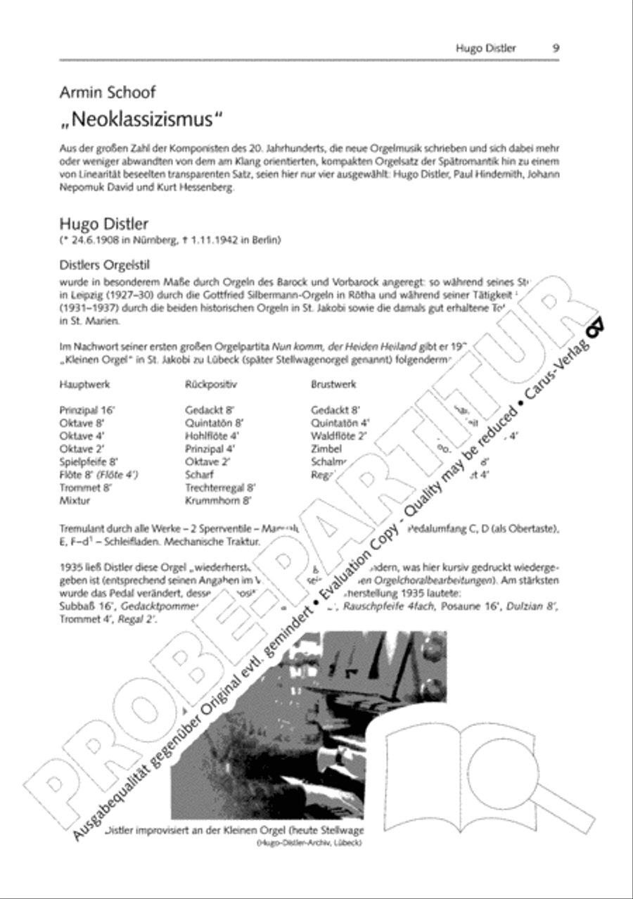 Orgelschule zur historischen Auffuhrungspraxis Organ Solo scores gallery preview page 10