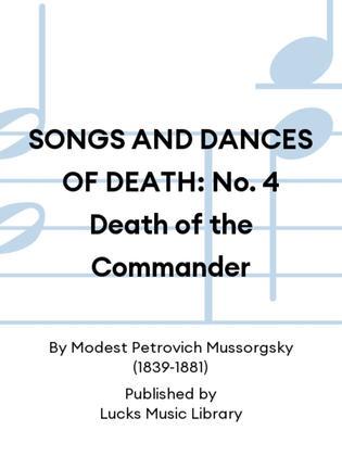 Book cover for SONGS AND DANCES OF DEATH: No. 4 Death of the Commander