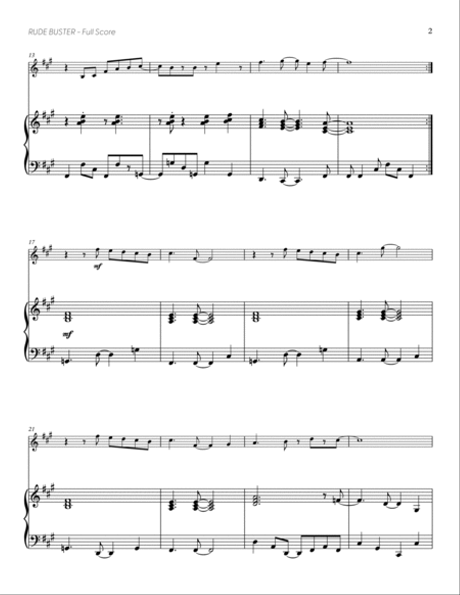 Rude Buster (from DELTARUNE) (for Solo Violin with Piano Accompaniment) Violin Solo scores gallery preview page 3