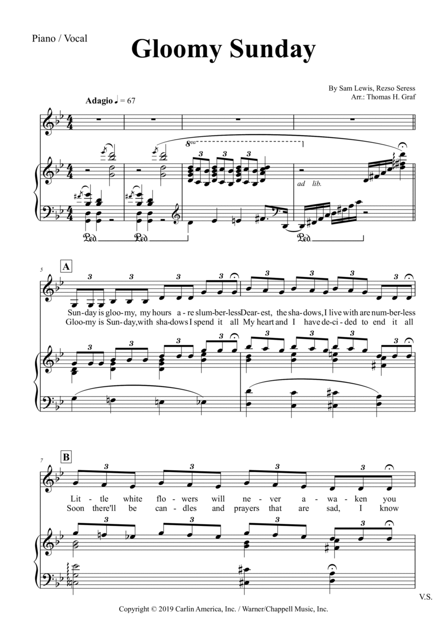Gloomy Sunday Voice scores gallery preview page 1