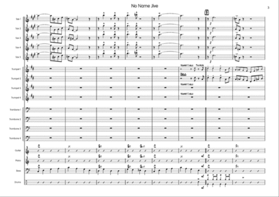 No Name Jive Big Band scores gallery preview page 4