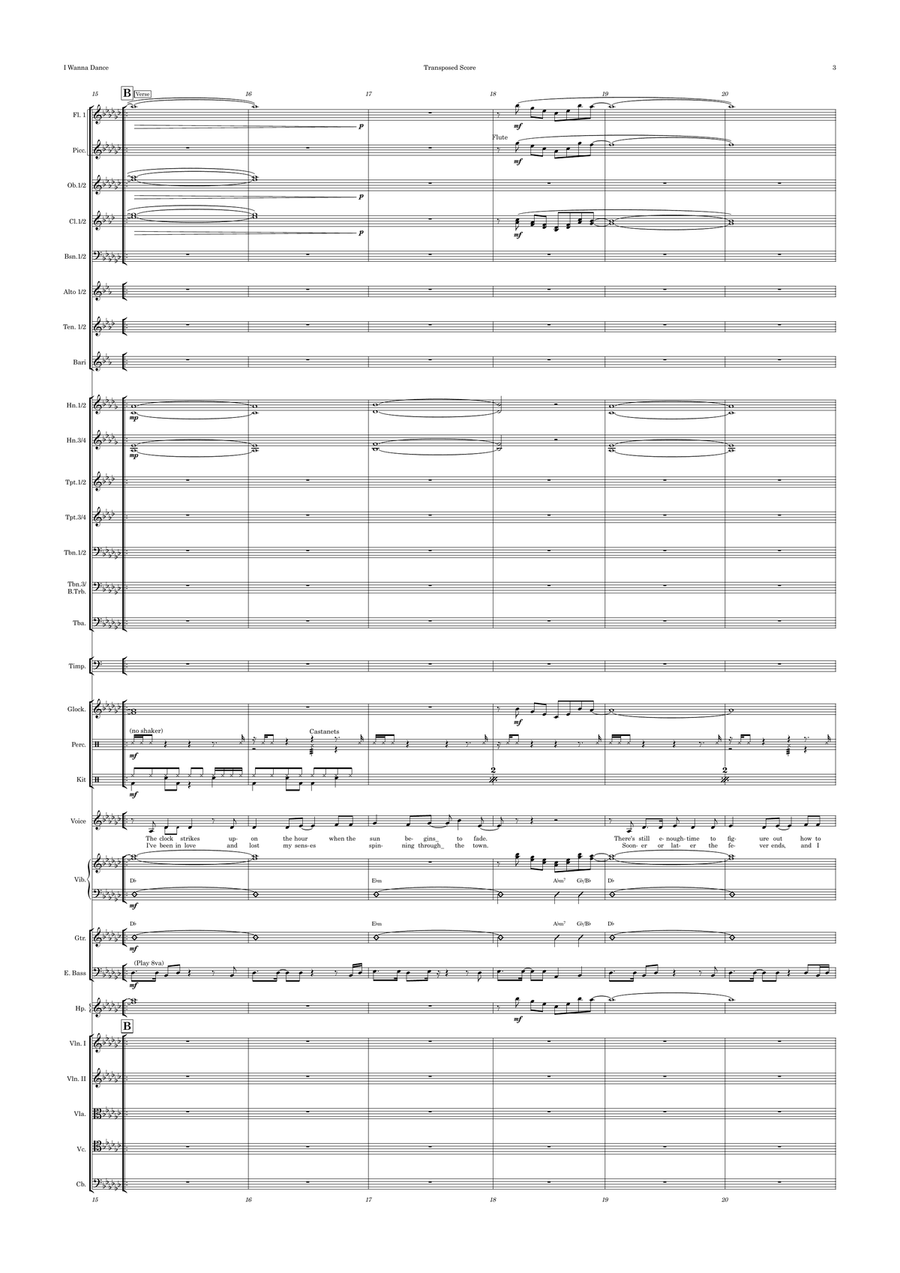 I Wanna Dance With Somebody Full Orchestra scores gallery preview page 3