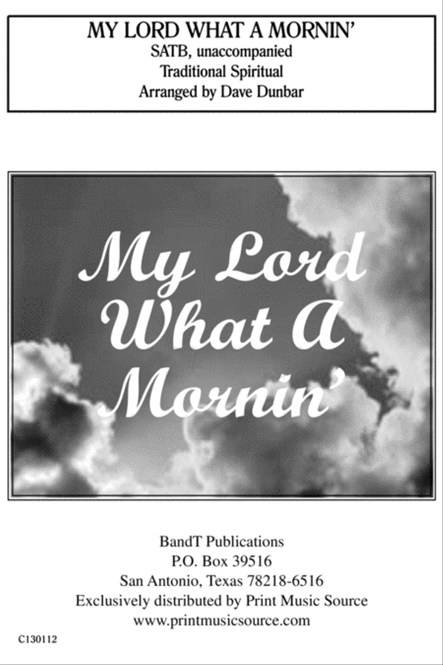 My Lord What A Mornin' 4-Part scores gallery preview page 1