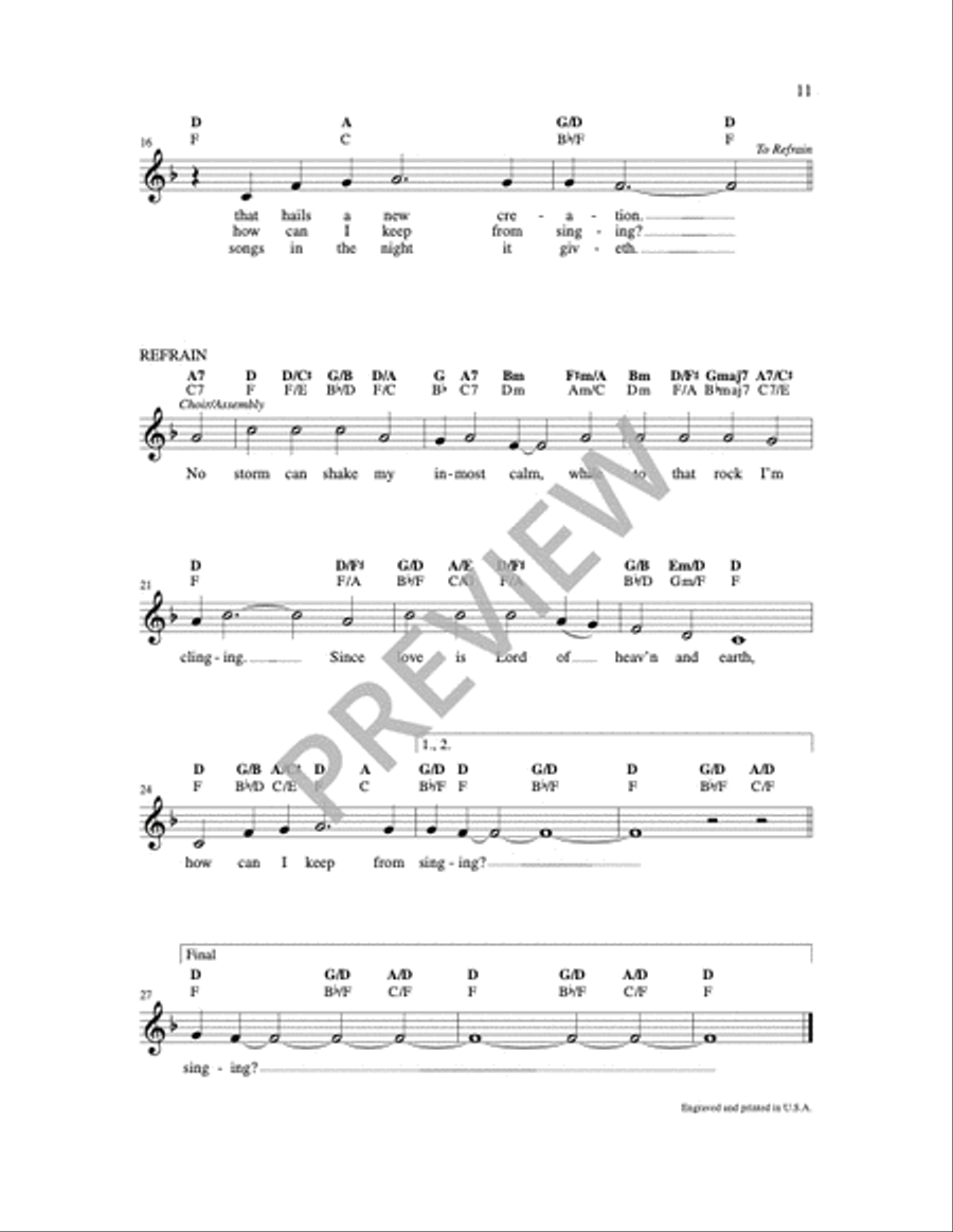 How Can I Keep From Singing 4-Part scores gallery preview page 7