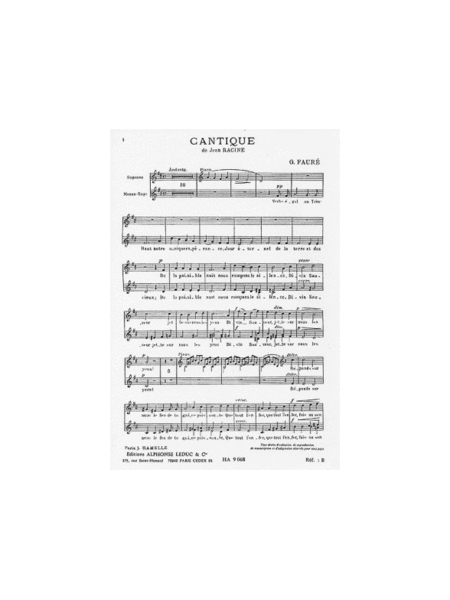 Cantique De Jean Racine Op.11 (chorus Part)