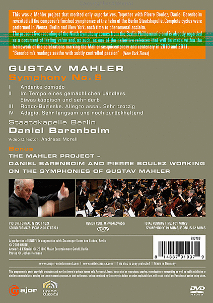 Symphonie No. 9; the Mahler Pr