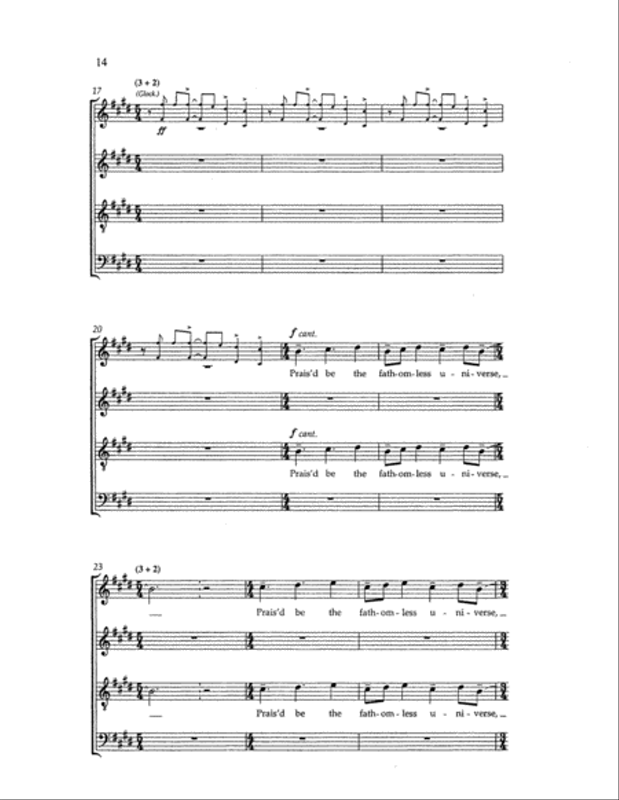 Invocation and Dance 4-Part scores gallery preview page 14