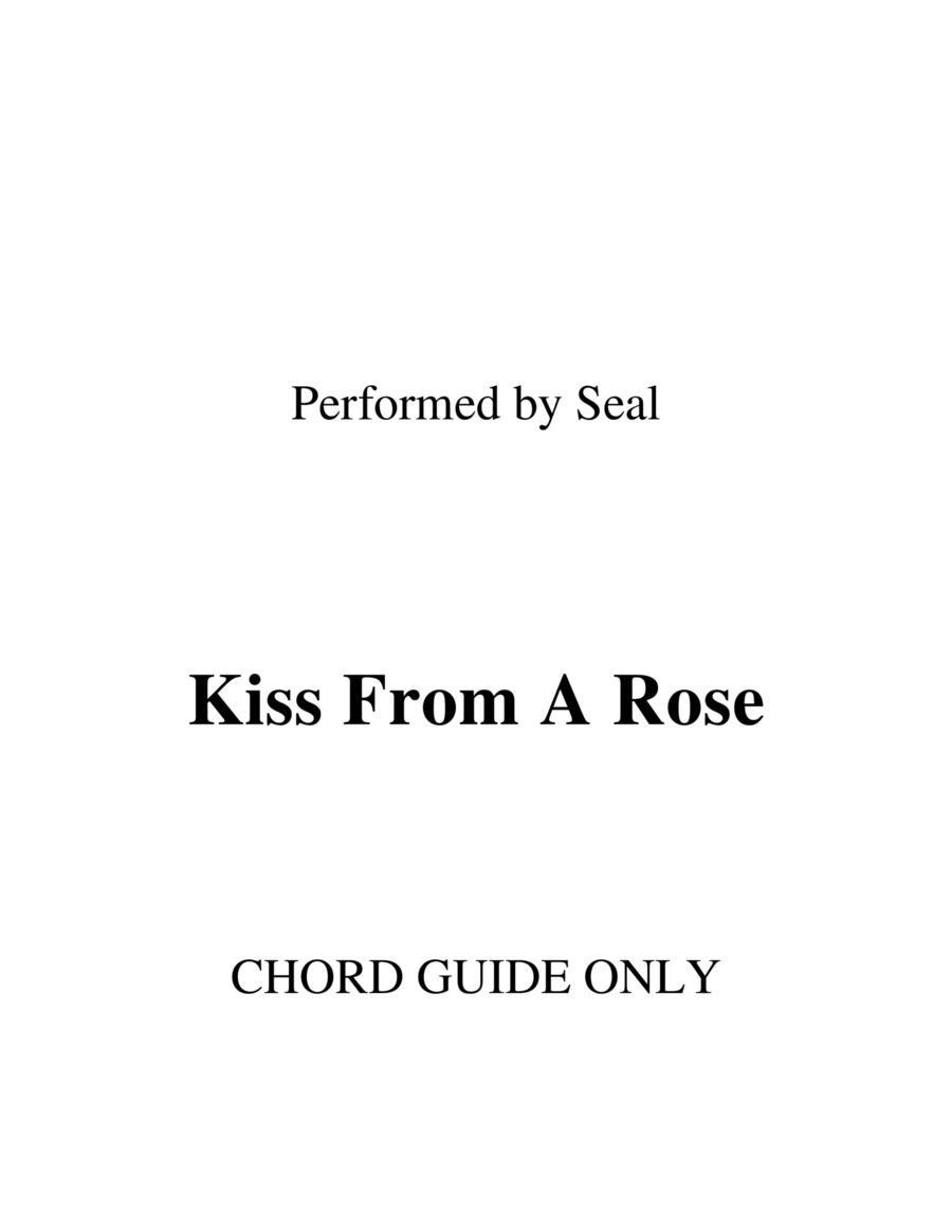 Kiss From A Rose Kiss From A Rose Piano scores gallery preview page 1