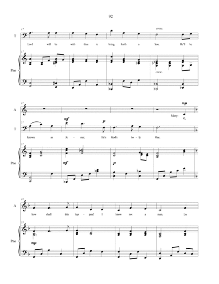 Highly Favored, sacred vocal solo (alto-tenor) Voice Solo scores gallery preview page 3