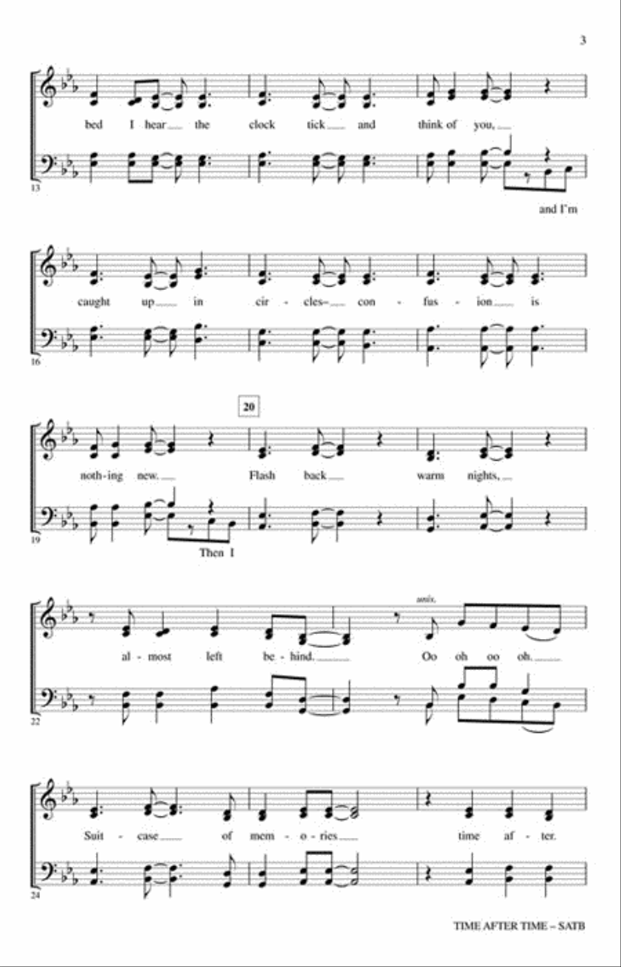 Time After Time 4-Part scores gallery preview page 3
