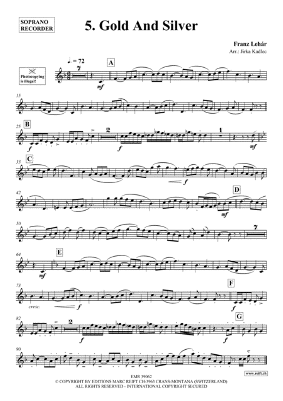 12 Greatest Dance Party Hits Soprano Recorder scores gallery preview page 6