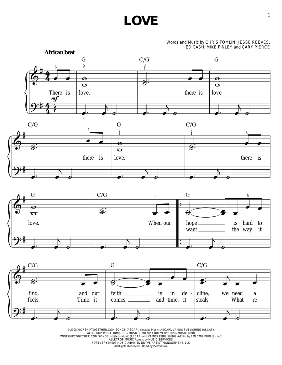 Love Love Easy Piano scores gallery preview page 1