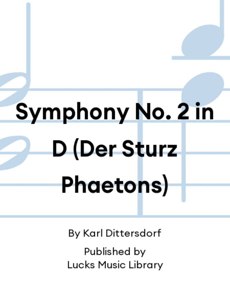 Symphony No. 2 in D (Der Sturz Phaetons) Set of Parts scores gallery preview page 1
