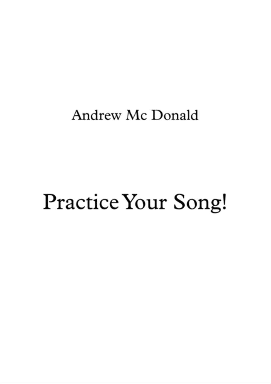 Practice Your Song! Voice scores gallery preview page 1