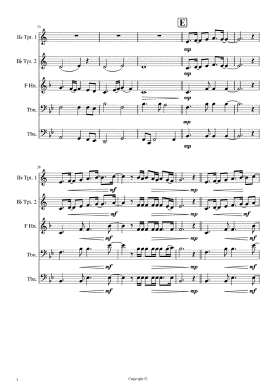 Agnus Dei Agnus Dei Brass Ensemble scores gallery preview page 4