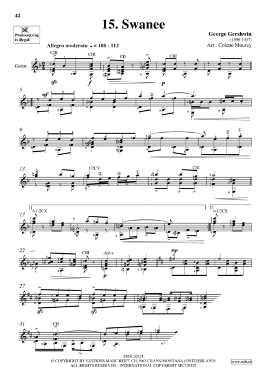Gershwin 20 Greatest Hits Guitar scores gallery preview page 17