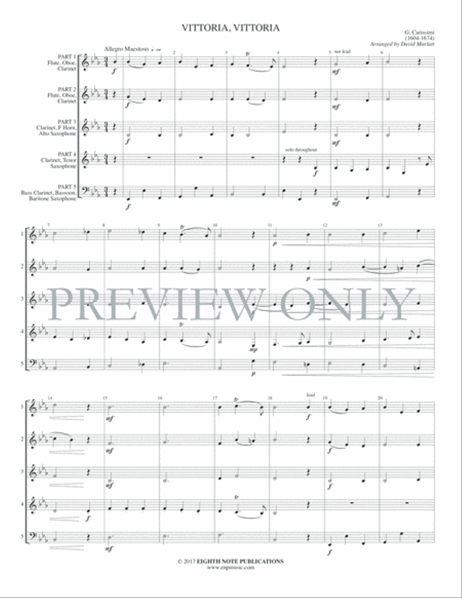 Vittoria, Vittoria Woodwind Ensemble scores gallery preview page 3