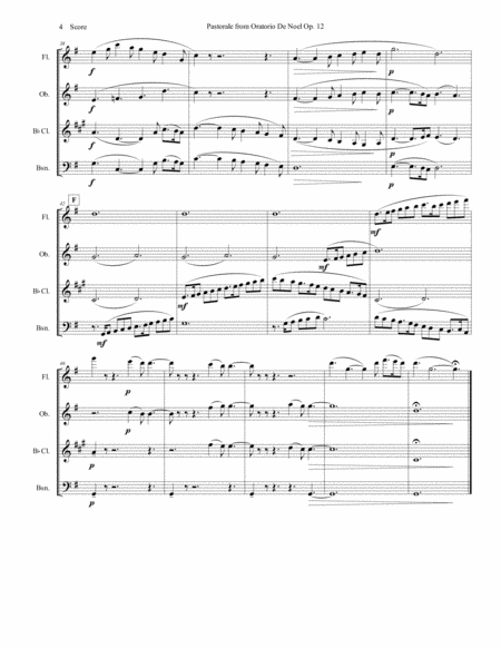 Pastorale from Oratorio De Noel for Woodwind Quartet image number null