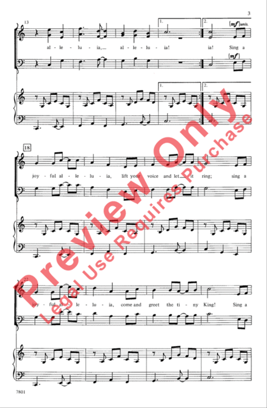 Sing a Joyful Alleluia! 3-Part scores gallery preview page 3