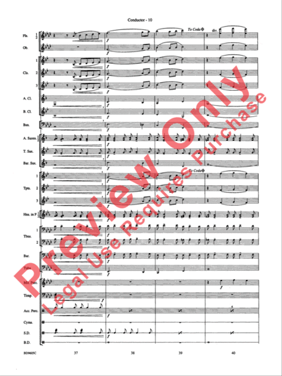 Tower Hill Overture Concert Band scores gallery preview page 13