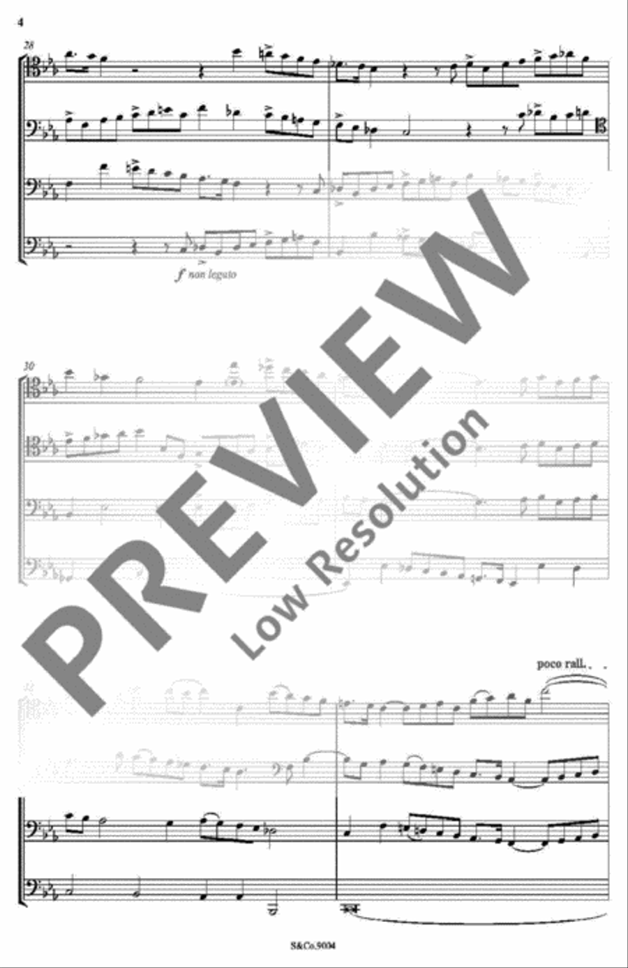 Fantazia 7 Trombone Quartet scores gallery preview page 5