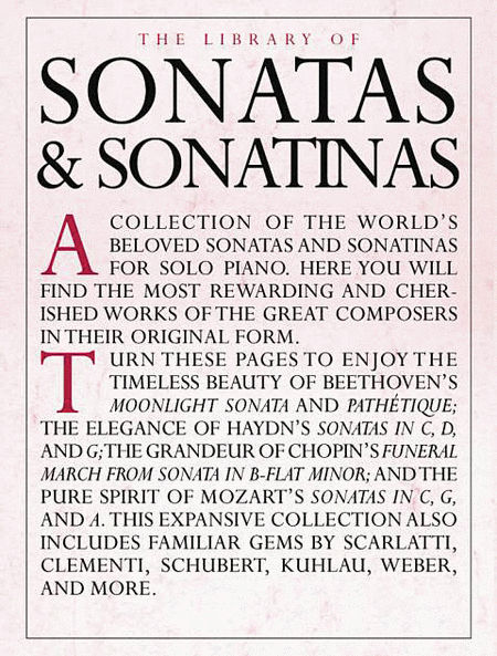Library of Sonatas and Sonatinas