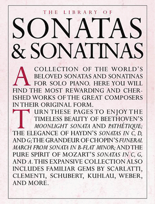 Book cover for The Library of Sonatas and Sonatinas
