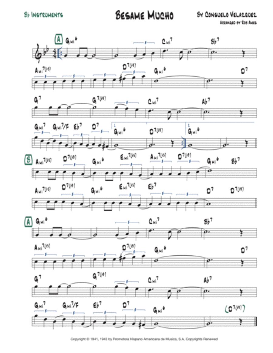 Bésame Mucho (kiss Me Much) Voice scores gallery preview page 2