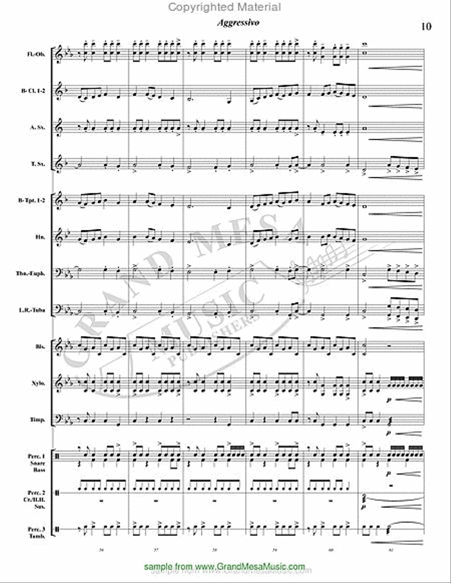 Aggressivo Concert Band scores gallery preview page 11