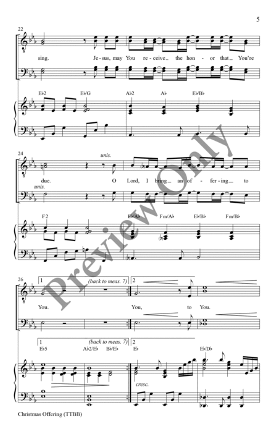 Christmas Offering TTBB scores gallery preview page 5